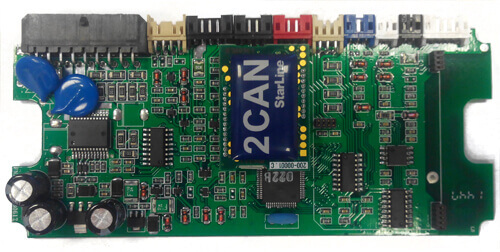 Фотография платы с 2CAN модулем автосигнализации StarLine 4 поколения