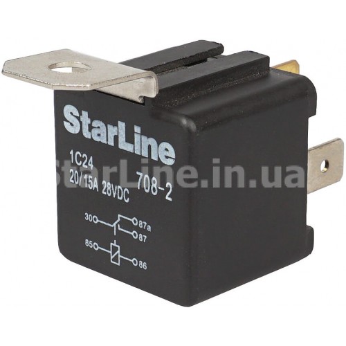 Реле 5-контактное StarLine 5C24V (24 вольта, с держателем)